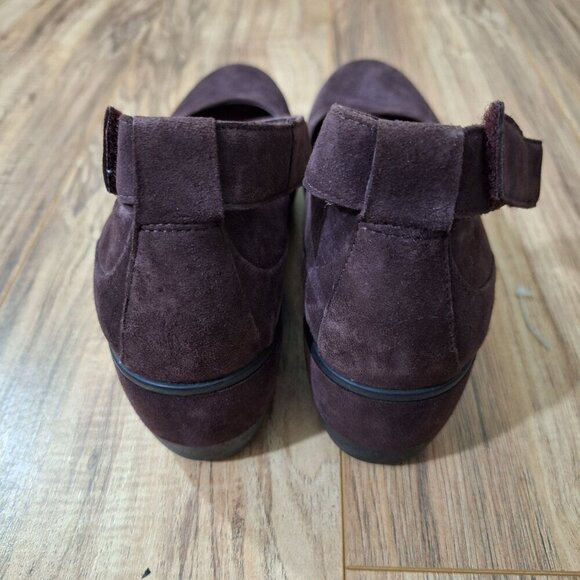 Clarks Artisan  Wynnmere  Suede Ankle Strap Wedge size 12 - Picture 6 of 7
